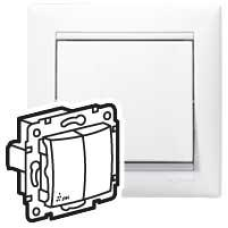 Механізм перемикача 2-клавішного IP44, білий, 770098 Legrand Valena