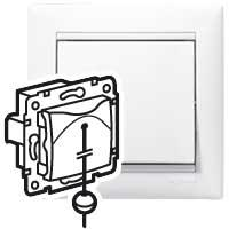 Механізм перемикача без фіксації перекидної зі шнурком, білий, 774419 Legrand Valena