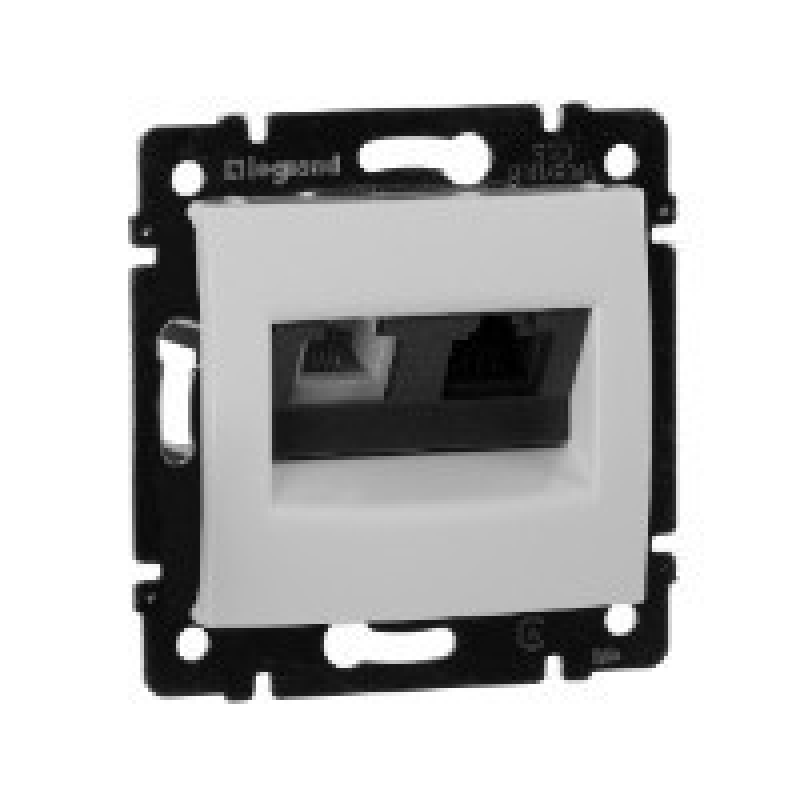 Розетка комп“ютерна RJ45 + телефонна RJ11, білий, 770080 Legrand Valena Розетка комп“ютерна RJ45 + телефонна RJ11, білий, 770080 Legrand Valena