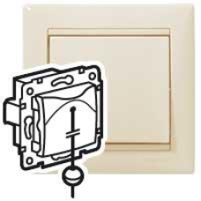 Механізм кнопки перекидної зі шнурком, слонова кістка, 774319 Legrand Valena