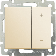 Механізм кнопкового світлорегулятора 40 - 400 Вт, слонова кістка, 774162 Valena Legrand
