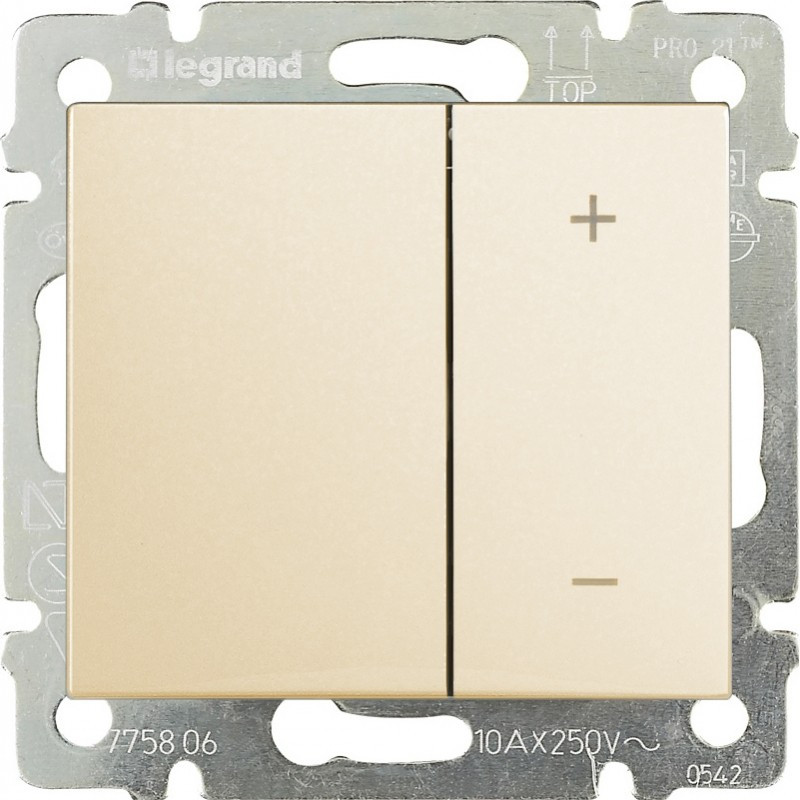 Механізм кнопкового світлорегулятора 40 - 400 Вт, слонова кістка, 774162 Valena Legrand