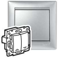 Механізм керування жалюзі з механічним блокуванням, алюміній, Legrand 770104 Valena