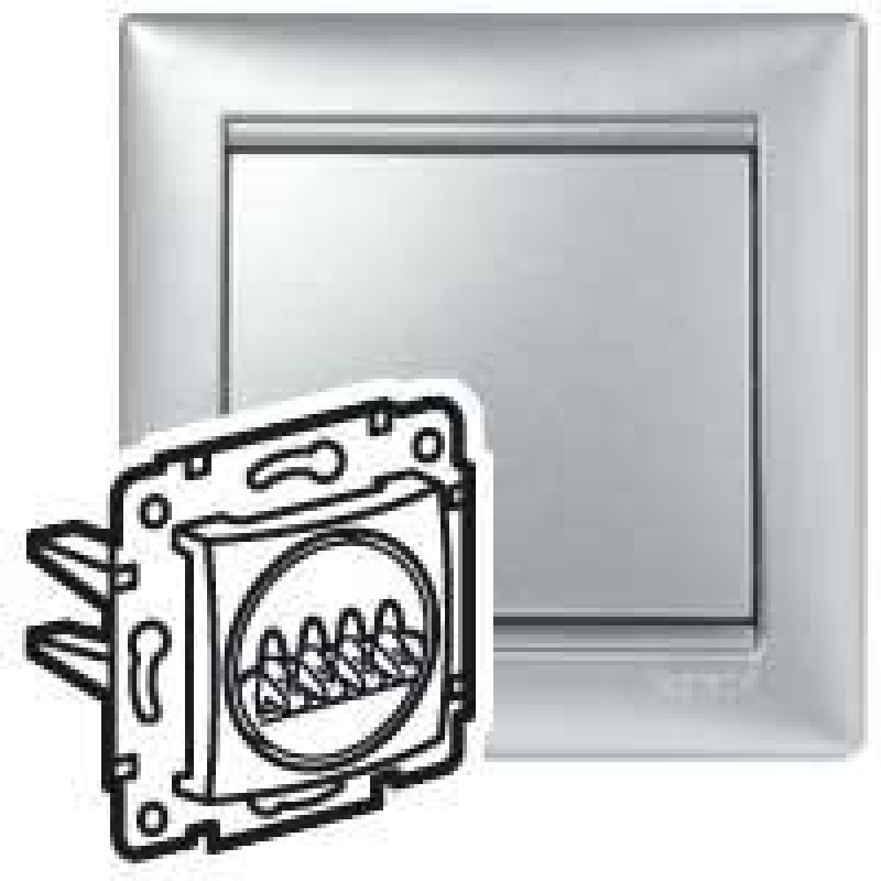 Механізм розетки для динаміків, алюміній, Legrand 770124 Valena Механізм розетки для динаміків, алюміній, Legrand 770124 Valena