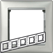 Рамка 5 постів, алюміній, 770155 Valena Legrand