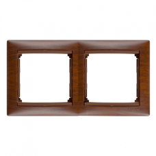 Рамка 2 посту, тоноване дерево, 770312 Legrand Valena