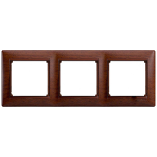 Рамка 3 посту, тоноване дерево, 770313 Legrand Valena