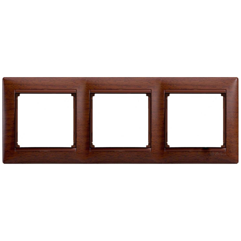 Рамка 3 посту, тоноване дерево, 770313 Legrand Valena