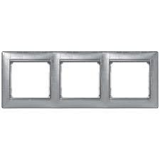 Рамка 3 посту, алюміній модерн, 770343 Legrand Valena