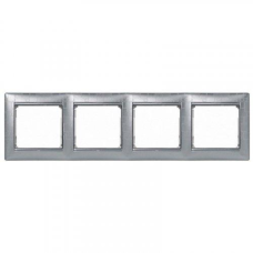 Рамка 4 посту, алюміній модерн, 770344 Legrand Valena