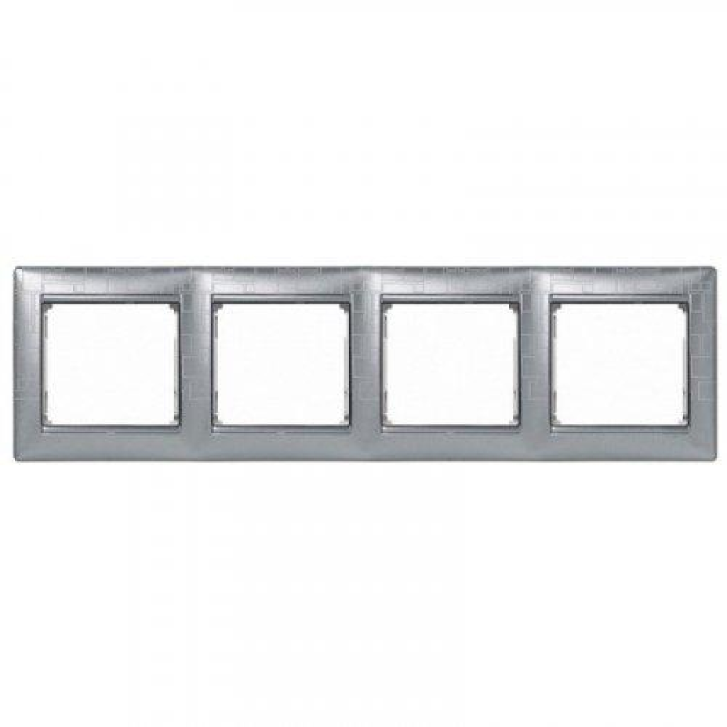 Рамка 4 посту, алюміній модерн, 770344 Legrand Valena Рамка 4 посту, алюміній модерн, 770344 Legrand Valena