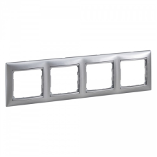 Рамка 4 посту, алюміній матовий, 770334 Legrand Valena