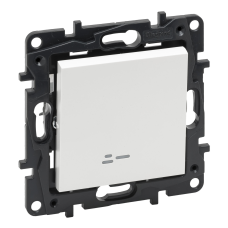 Вимикач одноклавішний з підсвіткою, білий, Niloe Step Legrand