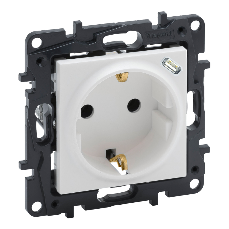 Розетка електрична з USB Тип C 1,5 A, білий, Niloe Step Legrand Розетка електрична з USB Тип C 1,5 A, білий, Niloe Step Legrand