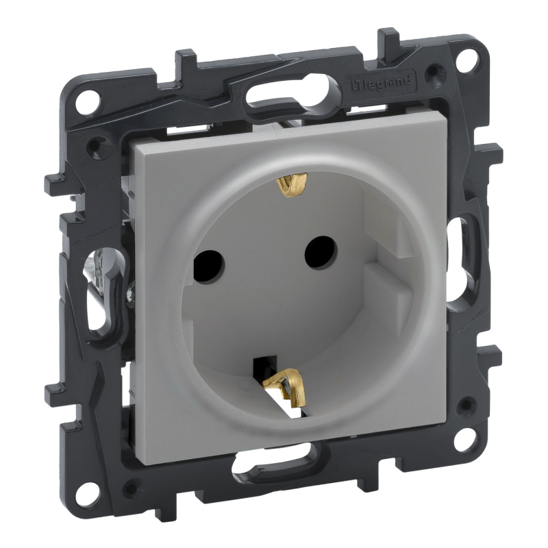 Розетка електрична, алюміній, Niloe Step Legrand