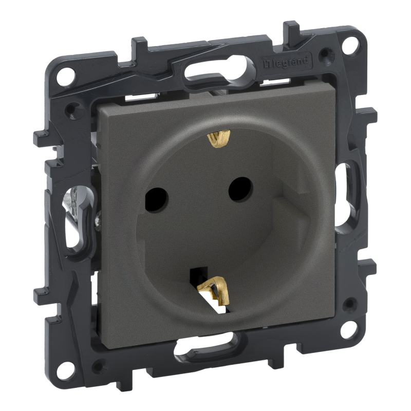 Розетка електрична, сталь, Niloe Step Legrand