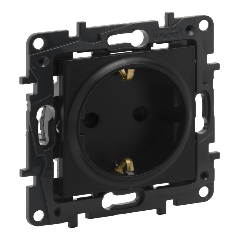Розетка електрична, чорний, Niloe Step Legrand