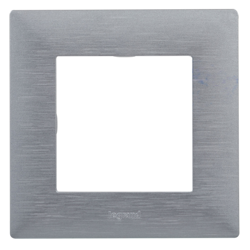 Рамка 1 пост, фактурний алюміній, Niloe Step Legrand