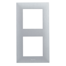 Рамка 2 пости, фактурний алюміній, Niloe Step Legrand