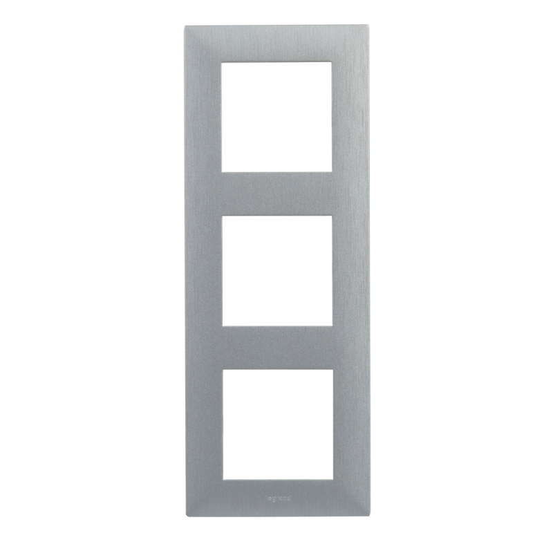 Рамка 3 пости, фактурний алюміній, Niloe Step Legrand