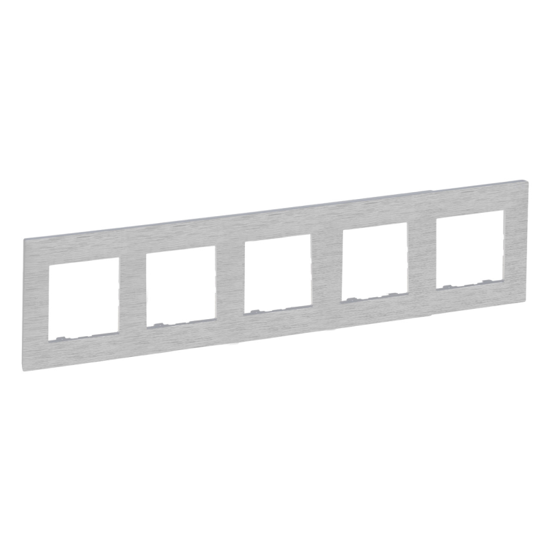 Рамка 5 постів, фактурний алюміній, Niloe Step Legrand