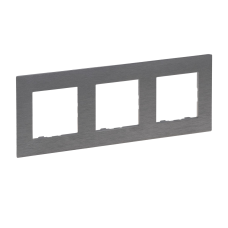 Рамка 3 пости, фактурна сталь, Niloe Step Legrand