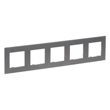 Рамка 5 постів, фактурна сталь, Niloe Step Legrand