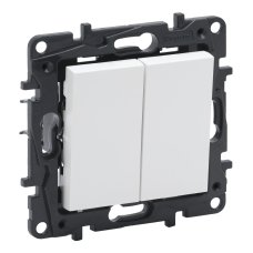 Кнопка двоклавішна, білий, Niloe Step Legrand