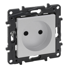 Розетка електрична без заземлення, алюміній, Niloe Step Legrand