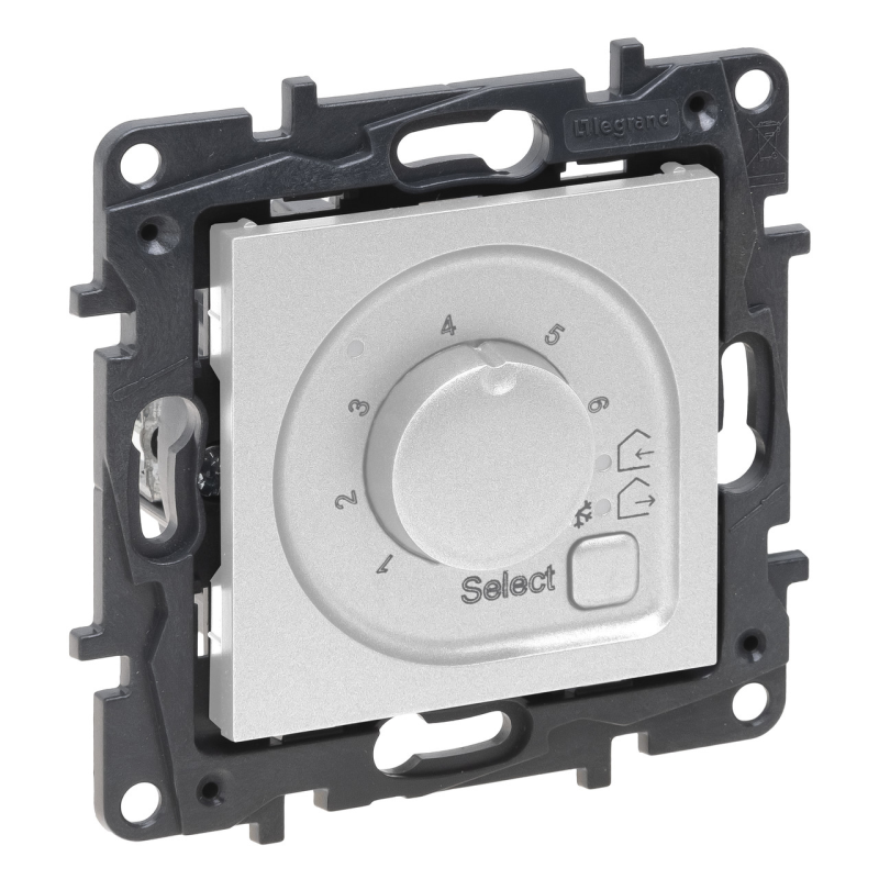 Термостат для теплої підлоги, алюміній, Niloe Step Legrand Термостат для теплої підлоги, алюміній, Niloe Step Legrand