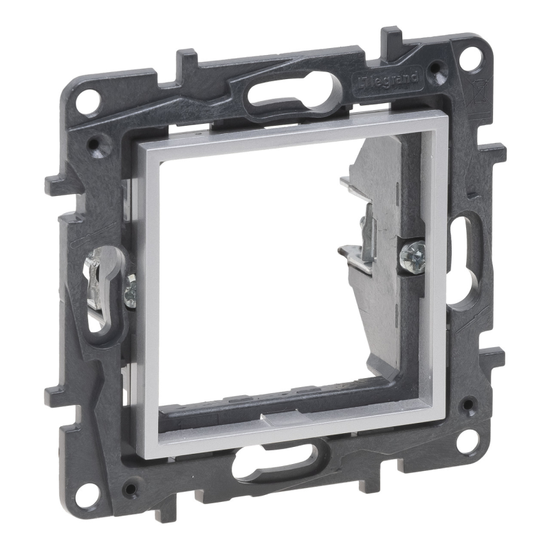 Адаптор для встановлення механізмів 45х45мм MOSAIC, алюміній, Niloe Step Legrand Адаптор для встановлення механізмів 45х45мм MOSAIC, алюміній, Niloe Step Legrand