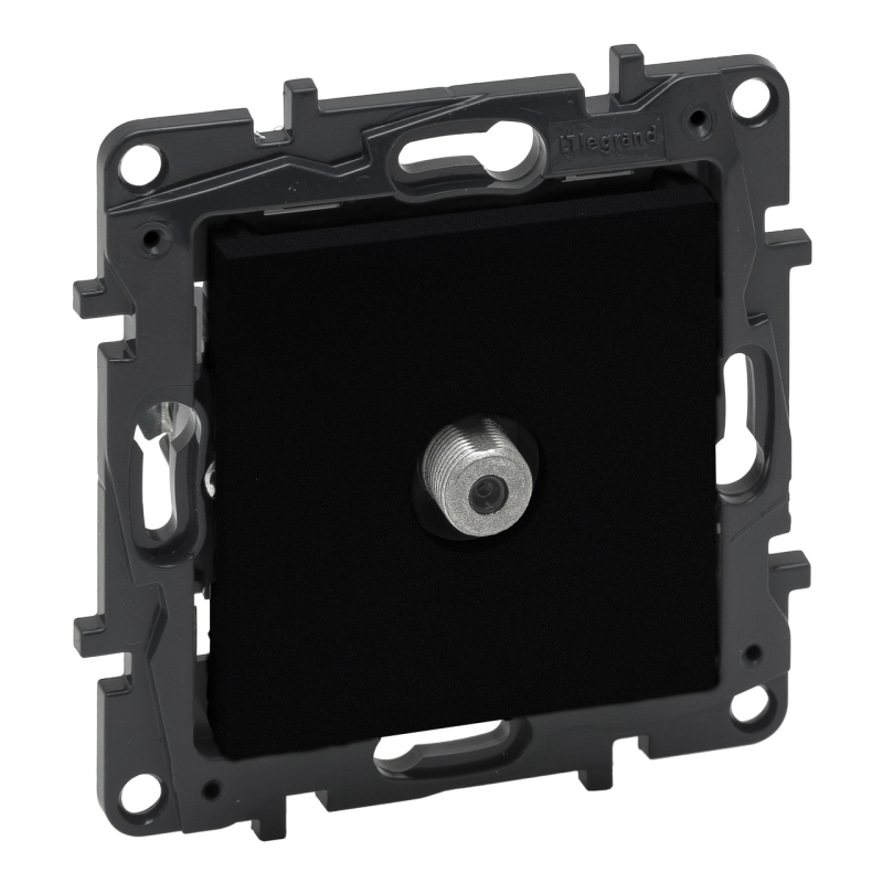 Розетка TV тип F “зірка“, чорний, Niloe Step Legrand