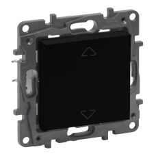 Вимикач жалюзі кнопковий, чорний, Niloe Step Legrand