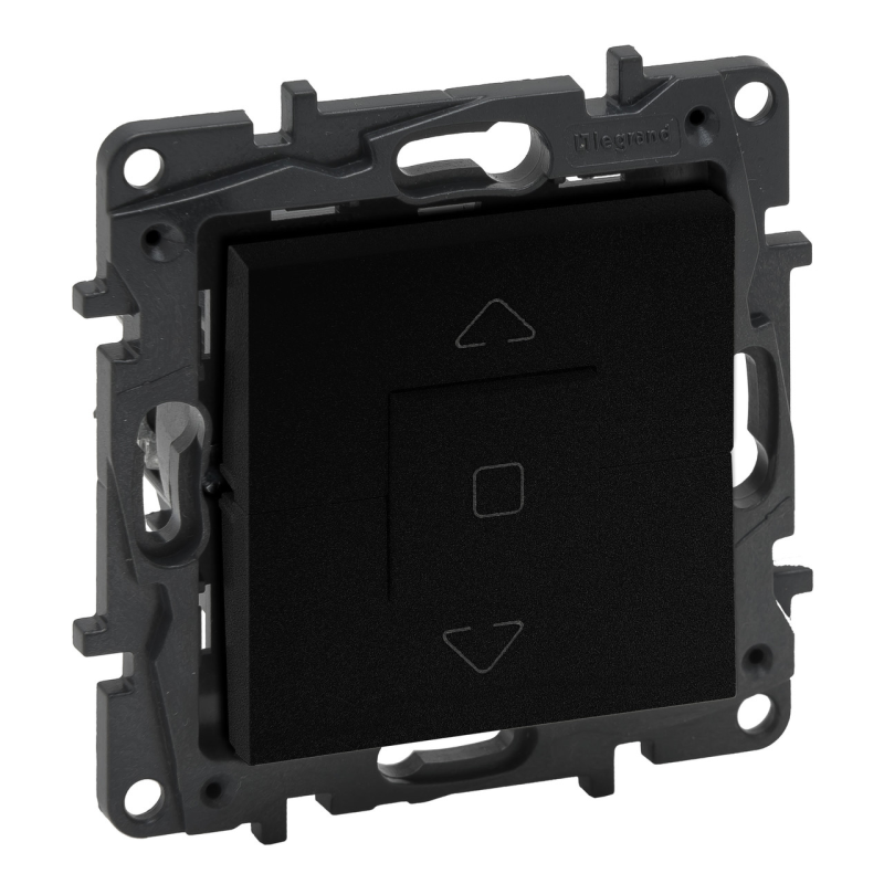 Вимикач жалюзі 3-позиційний, чорний, Niloe Step Legrand