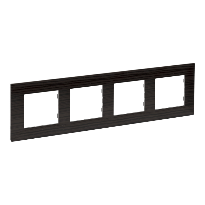 Рамка 4 пости, темне дерево, Niloe Step Legrand