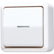 Вимикач одноклавішний 10 AX / 250 В ~ з віконцем 606KO5A 606KO5AWW