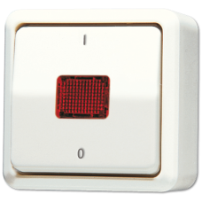 Вимикач одноклавішний 10 AX / 250 В ~ з віконцем 602KOA