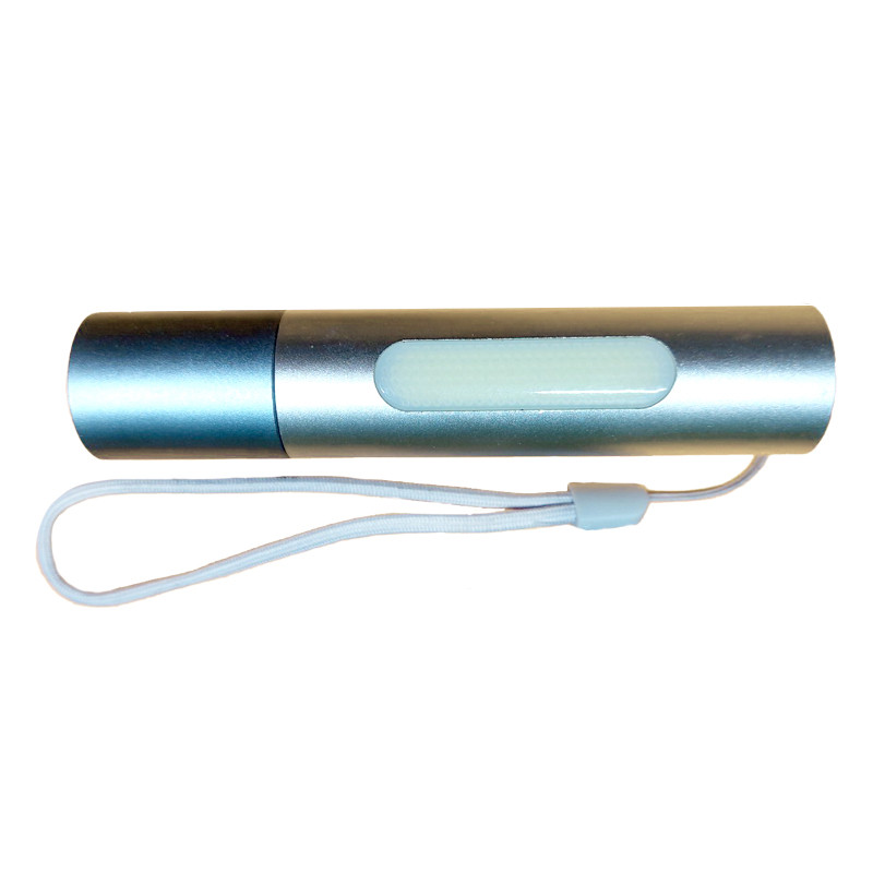 Ліхтарик з боковим світлом та акумулятором Сірий