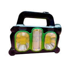 Ліхтарик з акумулятором та сонячною батареєю  Зелений