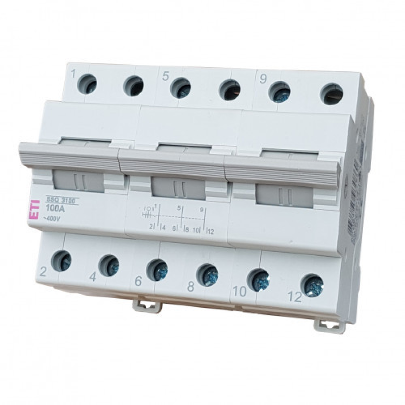 Перемикач навантаження ETI SSQ 3100 трипозиційний 3P 100A 1-0-2 240/415V~ Перемикач навантаження ETI SSQ 3100 трипозиційний 3P 100A 1-0-2 240/415V~