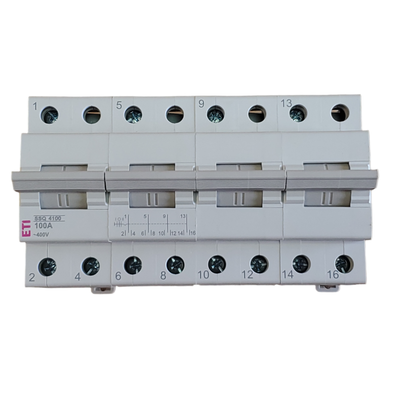 Перемикач навантаження ETI SSQ 4100 трипозиційний 4P 100A 1-0-2 240/415V~ Перемикач навантаження ETI SSQ 4100 трипозиційний 4P 100A 1-0-2 240/415V~
