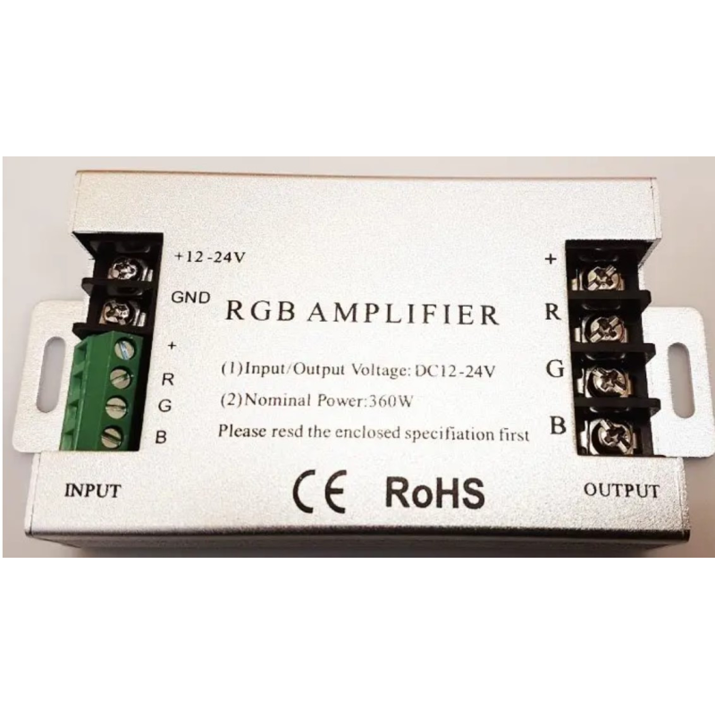 RGB підсилювач 12..24V DC 360W
