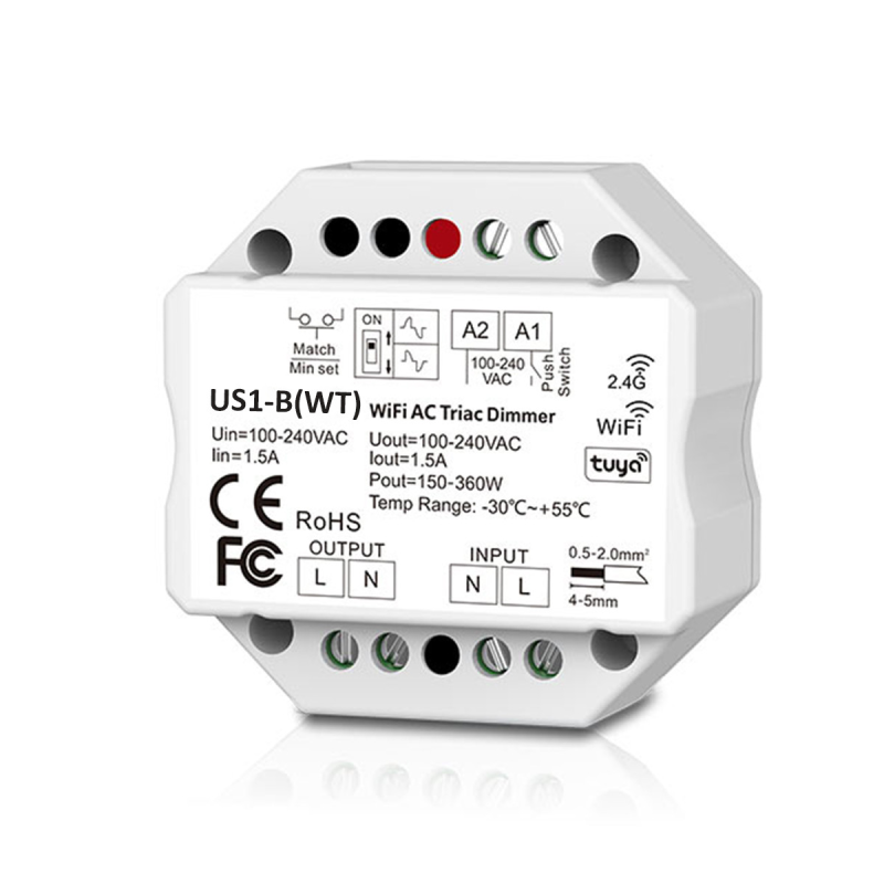Usmart TRIAC Dim US1-B(WT) Багатофункціональний вбудований димер WiFi + RF + Push AC