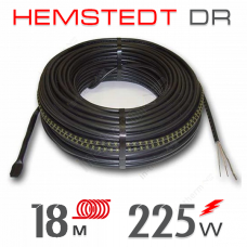 Тонкий нагрівальний кабель HEMSTEDT DR 12,5 — 225 ВТ, 18 М