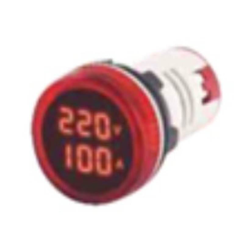Індикатор з вольтметром і амперметром ENERGIO AD22-22VAMR червоний