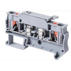 Клемія збірна ENERGIO PT-C4HESI на DIN-рейку з запобіжником 5*20 сіра