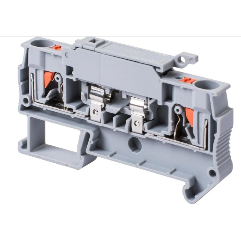 Клемія збірна ENERGIO PT-C4HESI на DIN-рейку з запобіжником 5*20 сіра Клемія збірна ENERGIO PT-C4HESI на DIN-рейку з запобіжником 5*20 сіра