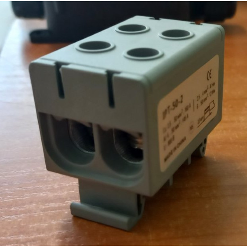 Клема силова розподільча IPT 35 мм2 на DIN-рейку сіра Клема силова розподільча IPT 35 мм2 на DIN-рейку сіра