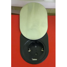 Меблева розетка  1 x 16 А  , 1 x USB 2,4 А, провід 3 x 1.5 mm²