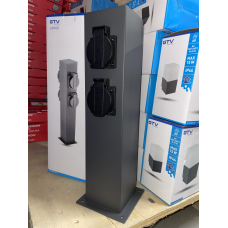 Стовпчик Садовий Largo-P 36, Ip54, Ac220-240V, 4*Розетки Schucko, Max.3500W, графіт (Os-Largp36G-30) GTV